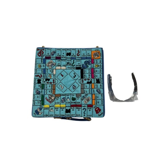 Olympia Le-Tan Paris Monopoly Game Board Box Shoulder Bag in Blue - Picture 1 of 10